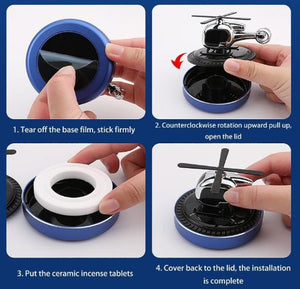 Solar-Powered Kinetic Helicopter Car Air Freshener