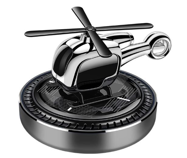 Solar-Powered Kinetic Helicopter Car Air Freshener